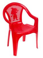 Кресло детское, пластик, 380х350х535 мм, цвет красный